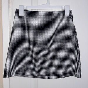 SHEIN houndstooth mini skirt